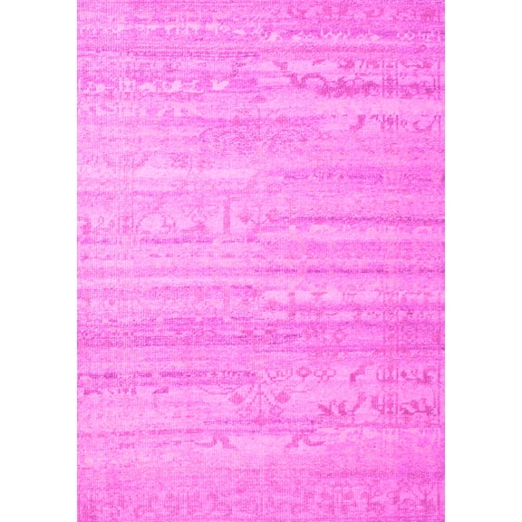 Ahgly Company Indoor Rectangle Abstract Pink Contemporary Area Rugs, 5' x 7'