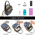 thumbnail image 5 of FORMRS Crossbody Bag for Women Quilted Travel Shoulder Cell Phone Purse with Chain Strap Handbag, Blue Hexagon Pattern, 5 of 7