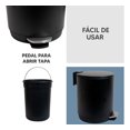 thumbnail image 4 of Cesto cubeta bote de basura de pedal JAUZ IMPROVEMENT Con tapa de aluminio cubo plástico removible 5 litros para baño cocina oficina J0364, 4 of 5