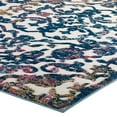 thumbnail image 3 of Modway Reflect 63x90.5" Primrose Ornate Floral Lattice Rug in Ivory/Dark Blue, 3 of 7