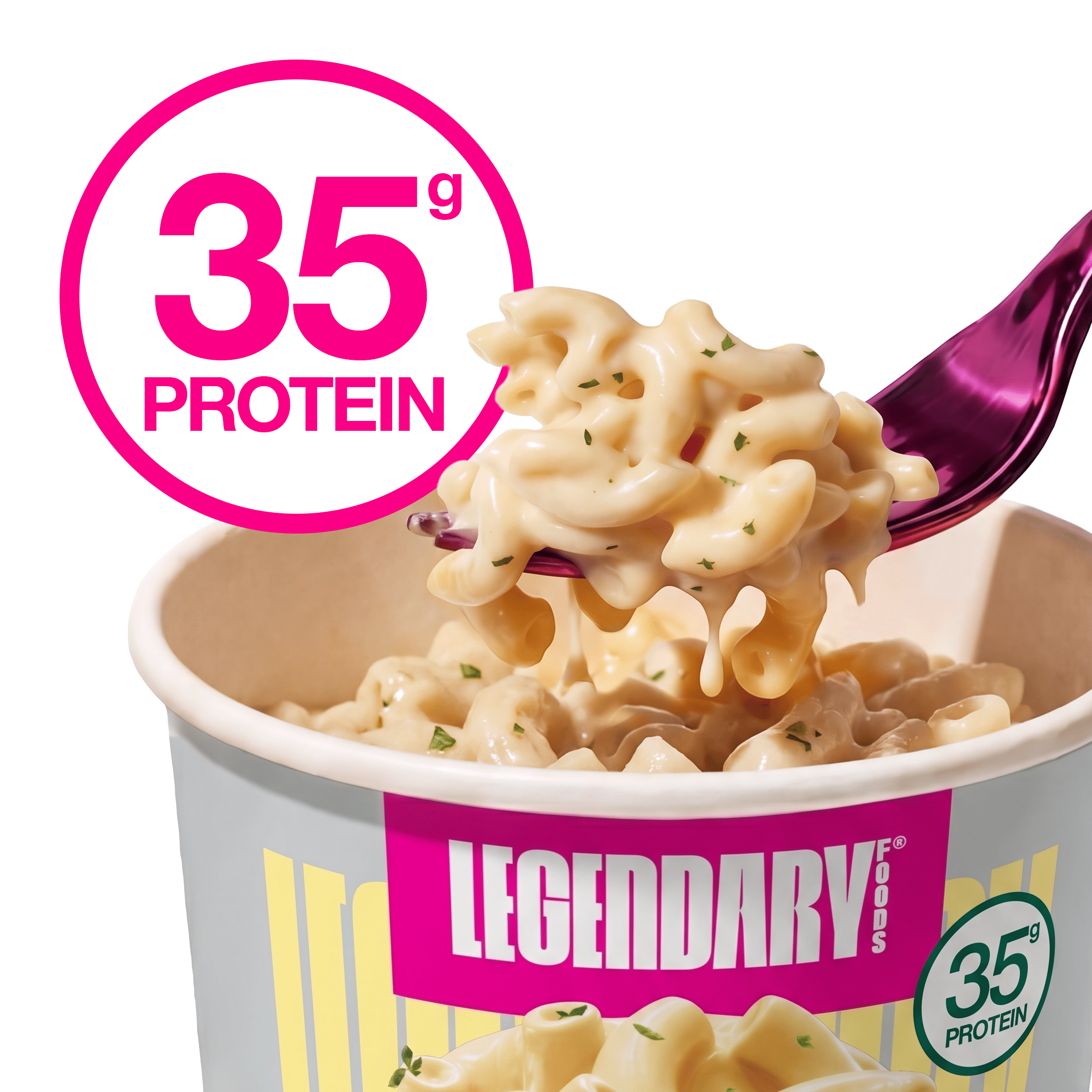 Legendary Foods Protein Pasta, Garlic Parmesan, 35g Protein, 1 Cup, Keto Friendly, Gluten Free