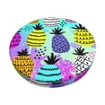 thumbnail image 1 of Balery Graffiti Pineapples Fundas de asiento para taburete de bar redondo de tela de terciopelo ajustables que protegen de arañazos y manchas para sillas de 14 a 17 pulgadas.-12 inch, 1 of 7