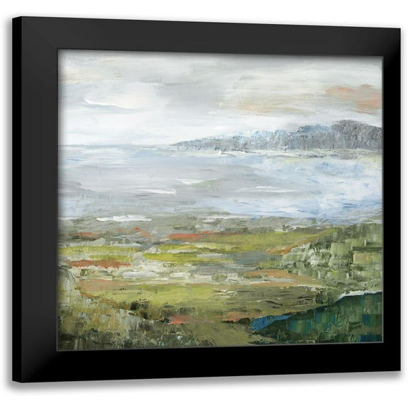 Nan 12x12 Black Modern Framed Museum Art Print Titled - Tapestry Horizon
