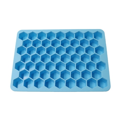 

GETHOME Honeycomb Shaped With Lid Silicone Mold Easy Release Whiskey Home Ice Cube Tray