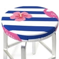 thumbnail image 3 of Lsque Pink Flamingo Round Bar chair cushion covers Velvet Fabric Premium Comfort Protects from Scratches and Stains for 14-17 Inch Chair- 12 inch, 3 of 7