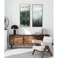 thumbnail image 6 of Kate and Laurel Sylvie Misty Forest Framed Canvas Wall Art by Emiko and Mark Franzen of F2Images, 18x40 Natural, Smoky Forest Mountain Photograph Art for Wall, 6 of 6