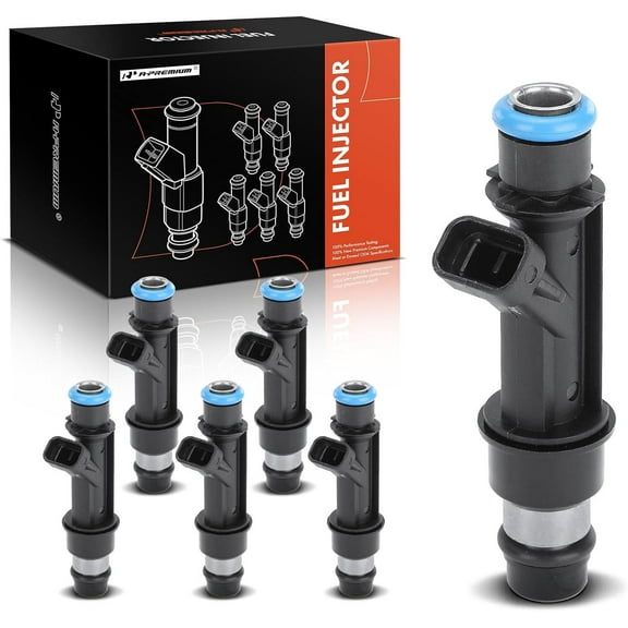 A-Premium Fuel Injectors Compatible with Chevrolet Trailblazer, Trailblazer EXT & GMC Envoy, Envoy XL, Envoy XUV & Buick Rainier & Saab 9-7x, L6 4.2L, Set of 6, Replace# 17113680