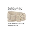 thumbnail image 3 of CINTURONES ANCHOS DE TELA TEJIDA PARA MUJERES TALLA PLUS INSPIRADOS, CINTURONES TRAMADOS PARA VESTIDO, BROCHE GRUESO BEIGE 129cm, 3 of 6