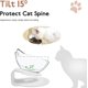 thumbnail image 3 of Comedero doble para gatos, con inclinación de 15°, antideslizante, reduce el dolor de cuello, para perros y gatos (transparente), 3 of 4