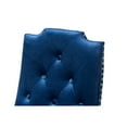 thumbnail image 4 of Baxton Studio Dylin Modern and Contemporary Navy Blue Velvet Fabric Upholstered Button Tufted Wood Dining Chair Set of 2, 4 of 7