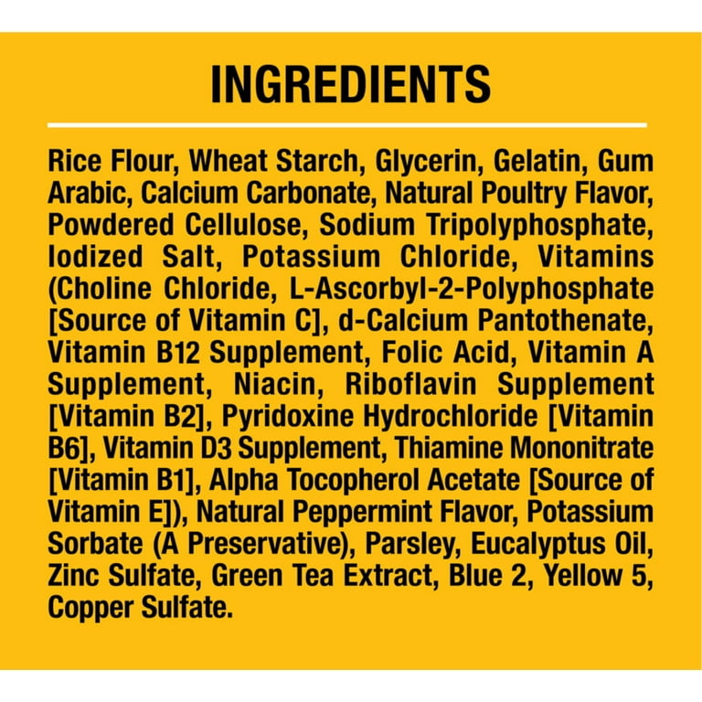 Pedigree dentastix cheap ingredients