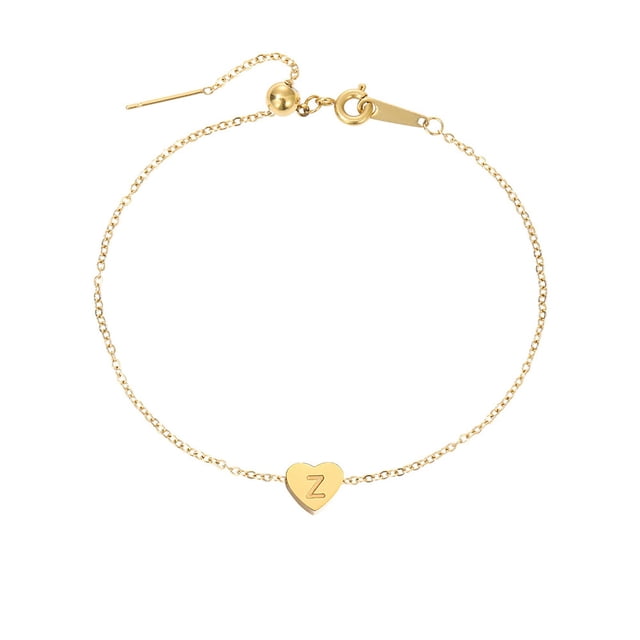 Hearth & Gear Heart Layer Anklet Female Letters Chain Gold Anklet For Women Initial 26 For Women Anklet Anklet Summer Jewelry Anklet For Women Matching Rings Matching Rings Dinosaur Anklets Men's