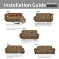 thumbnail image 7 of Easy-Going Recliner Sofa Cover, Reversible Couch Cover for 3 Seat Recliner, Split Sofa Cover for Each Seat, Furniture Protector with Elastic Straps for Kids, Dogs, Pets(3 Seater, Camel/Ivory), 7 of 7