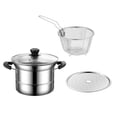 thumbnail image 1 of para , para leche, utensilios de cocina con mango de tapa, olla para sopa, utensilios universales pequeños Mango doble Zulema Sartén, 1 of 8