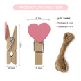 thumbnail image 2 of 80 Pieces Wooden Heart Clothespins Mini Heart Photo Clips Colorful Small Clothes Pins for Crafts Picture Hanging Display, 2 of 5