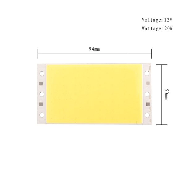 Módulo de Chip COB de alto brillo, luz LED de 12V CC, 20W, varios colores, diseño de luz de ambiente interior y exterior