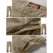 Matchstick Men's Retro Relaxed Plus Size Cargo Pants with Multi Pockets
