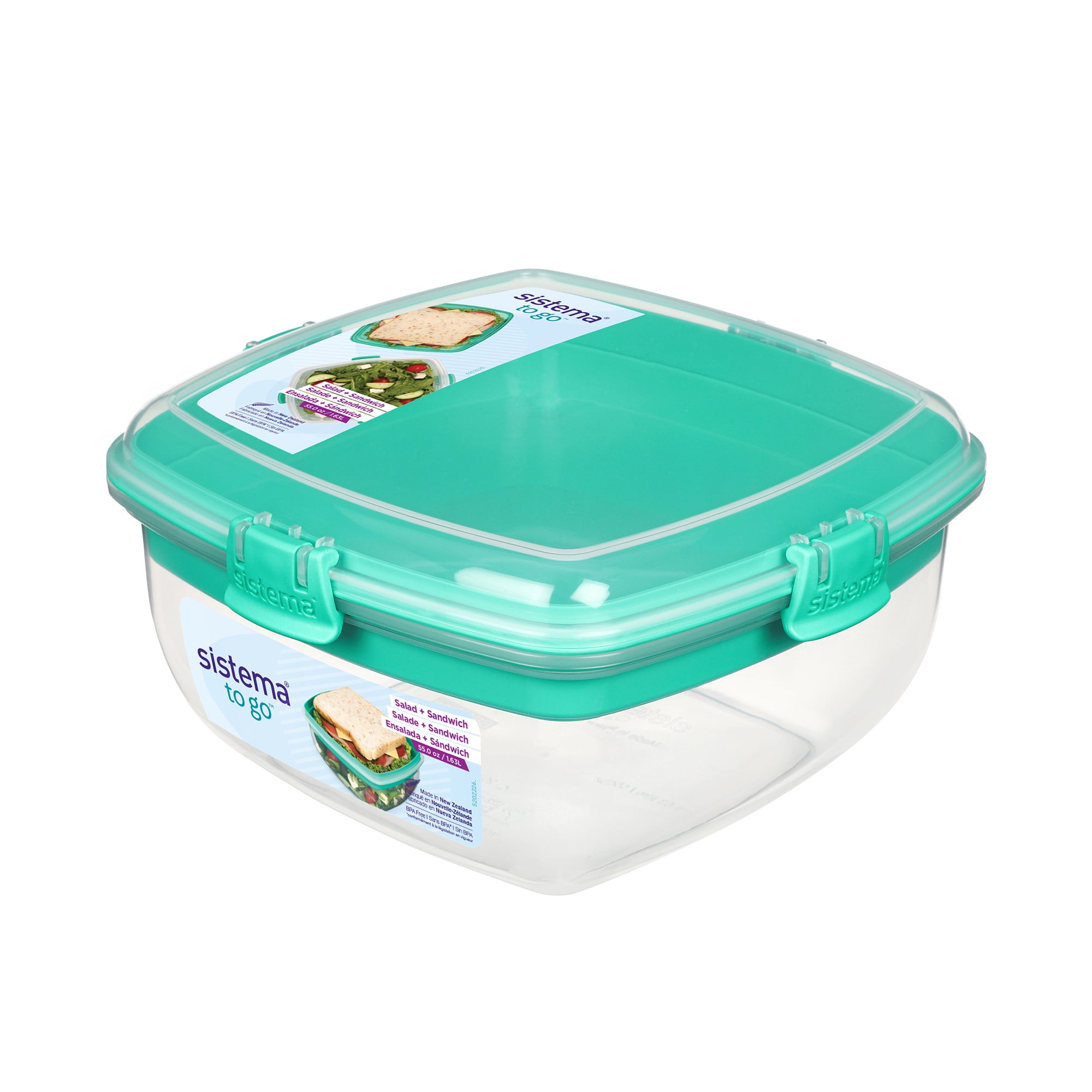 Sistema To Go Sandwich Container (15.2 Oz), Lunchbox Necessities