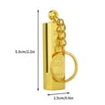 thumbnail image 3 of EGYMEN Gold Bar Keychain Lighter, Reusable Waterproof Keychain Matches, Survival Emergency Oil Lighter, Stylish Pendant Keychain for Travel and Gifts, 3 of 9