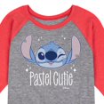 thumbnail image 3 of Disney - Lilo & Stitch - Pastel Cutie - Toddler & Youth Raglan Graphic T-Shirt, 3 of 6