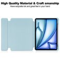 thumbnail image 2 of ELEHOLD Leather Protective Case for iPad Pro 13 Inch 2024, Smart Clear Back Case Multi-Angle Kickstand 360° Rotating Swivel Stand Function Protective Shockproof Cover, Blue, 2 of 5
