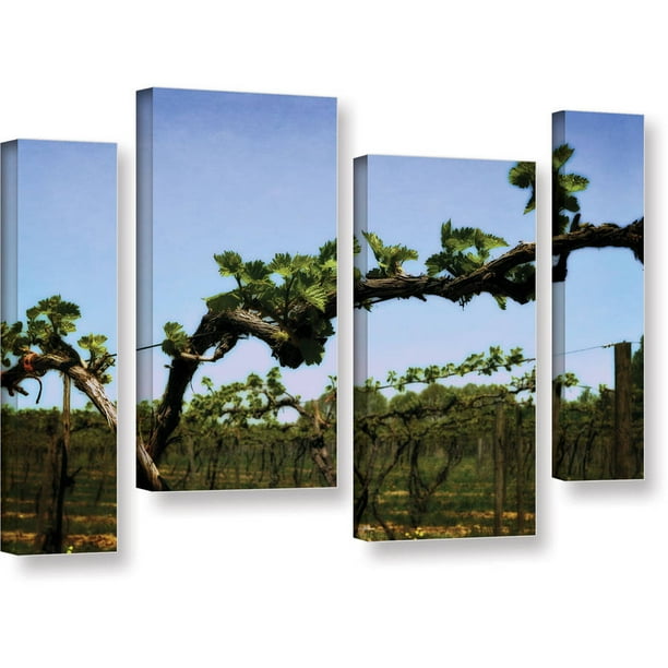 Artwall Kevin Calkins Spring Vineyard 4 Piece Gallery Wrapped Canvas Staggered Set Walmart Com Walmart Com