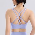 thumbnail image 4 of DDAPJ pyju Sports Bras for Women No Underwire Low Support Racerback Yoga Running Bra Comfortable Padded Workout Tops Birthday Gifts Blue L, 4 of 5