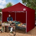 thumbnail image 6 of ABCCANOPY 10 ft x 10 ft Metal Pop-Up Commercial Canopy Tent with walls, Burgundy, 6 of 8