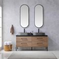 thumbnail image 2 of Trento 60" Double Concrete Sink Bath Vanity in North American Oak with Mirror, 2 of 12