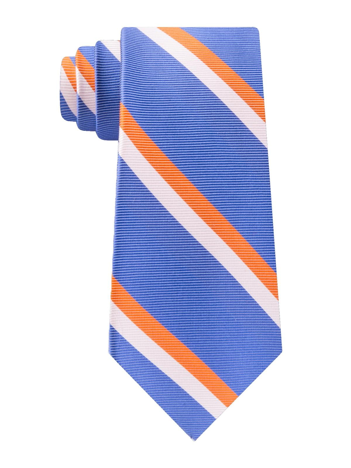 rådgive Overskyet Vanvid Tommy Hilfiger Mens Silk Blend Striped Neck Tie Orange O/S - Walmart.com