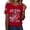 Red, variant on CIENVNSTG 2026 Women's Patriotic Short Sleeve Shirts Casual Crew Neck T-Shirt 250th Anniversary USA Shirt Star Flag Print 1776-2026 Birthday Celebration T-Shirt Cool Comfortable Orange M
