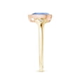 thumbnail image 3 of ANGARA Natural Pear-Shaped 1.1 ct Tanzanite Ring with Diamonds in 14K Yellow & Rose Gold for Women (Size-8x6mm) | December Birthstone, Anniversary, Jewelry Gift for Women | Natural Tanzanite Ring, 3 of 9