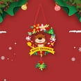 thumbnail image 5 of Wooden Lighted Christmas Wreath Bow Hanging Decoration Led Front Door Wall Window Ornament Christmas Decoration 17.7 in, 5 of 7
