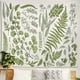 thumbnail image 5 of Tapiz de tela de poliéster botánico, tapiz floral, verde, blanco, primavera, tapiz de pared, dormitorio, sala de estar, dormitorio, decoración diaria, largo 150 cm x ancho 1230 cm, eucalipto verde oso de fresa Electrónica, 5 of 5