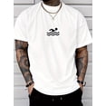 thumbnail image 1 of Camiseta informal con estampado de baño para hombre: poliéster transpirable, cuello redondo, manga corta, lavable a máquina. Perfecta para todas las estaciones. Para adultos, hombres, mujeres, adolesc, 1 of 7