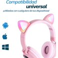 thumbnail image 4 of Audífonos Inalámbricos Hanylish Bluetooth 5.0 Plegables Rosa Claro, 4 of 5