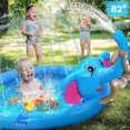 thumbnail image 3 of Richgv Splash Pad Sprinkler Play Mat for Kids, 82.7'' Inflatable Sprinkle Mat Outdoor Water Toys Pool Summer Toys for Toddlers Backyard Water Mat, 3 of 7