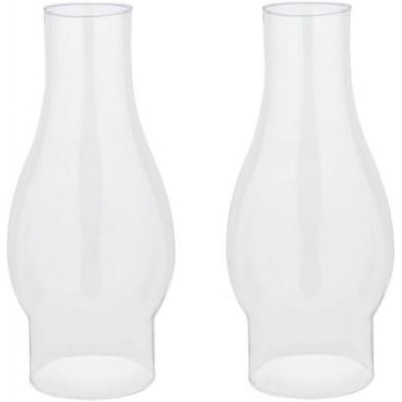 Oil Lamp Globe Replacement 2Pcs Oil Lamp Chimney Clear Clear Glass Chimney Lamp Shade Handblown Kerosene Lamp Shade Replacement