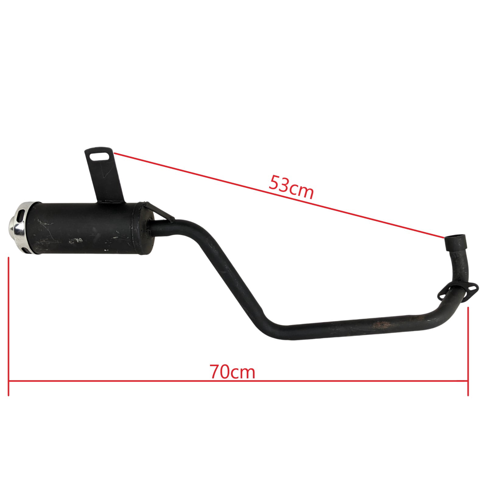 Silenziatore Atv Dirt Pit Quad Silenziatore Di Scarico Universale 28 Mm Per Moto - In Acciaio Inox, Per 50-125 Cc, ATV, Dirt Bike, Quad Accessorio Motocross Performance