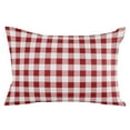 thumbnail image 2 of Farmhouse Buffalo Plaid Throw Pillow Covers, Red White Checkered Soft Breathable Pillow Cases with Invisible Zipper for Sleeping, Small Pillowcases for Couch Bed Sofa Chair 16x24 Inches, 2 of 6