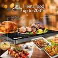 thumbnail image 3 of Portable Electric Food Hot Plate - Stainless Steel Warming Tray Dish Warmer w/ Black Glass Top - Keep Food Warm for Buffet Serving, Restaurant, Parties, Table or Countertop Use - NutriChef PKWTR40, 3 of 7