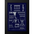 thumbnail image 2 of Buhlmann, J. 13x18 Black Modern Framed Museum Art Print Titled - Porch of the Caryatids (Blueprint), 2 of 5