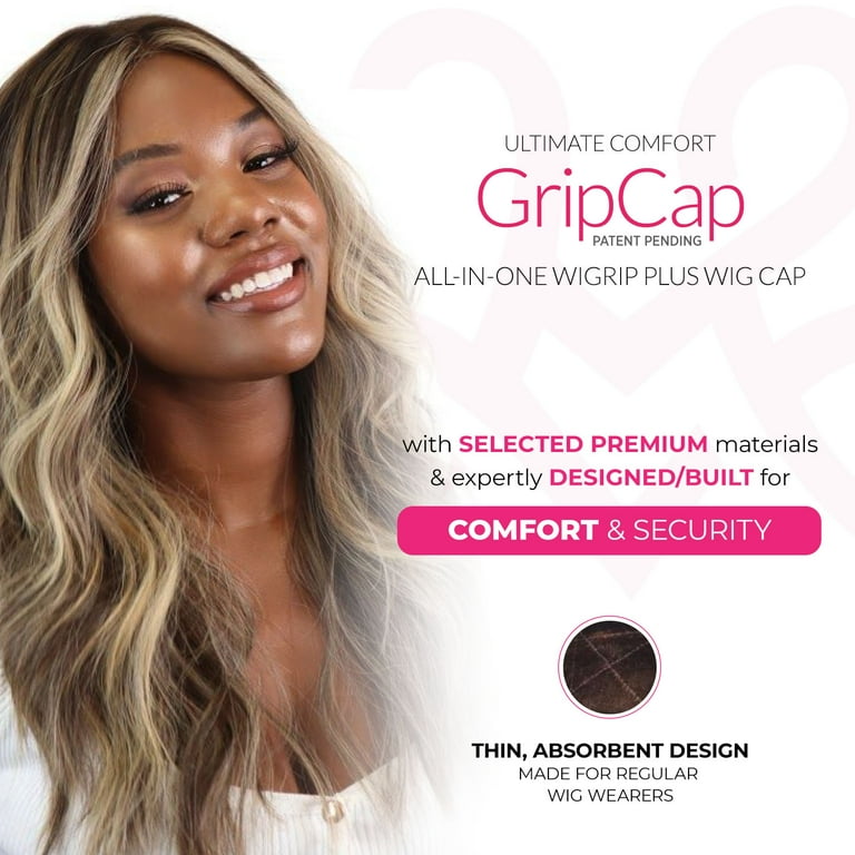 Milano Collection GripCap All-in-1 WiGrip Comfort Band and Wig Cap in Brown  