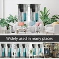 thumbnail image 4 of Teal Black and Grey Window Curtain Turquoise Aqua Gray Silver White Geometric Abstract Simple Art Living Room Bedroom Window Drapes Treatment Fabric 1 Pair Home Decor, 42" W x 84" L, Modern, 4 of 6