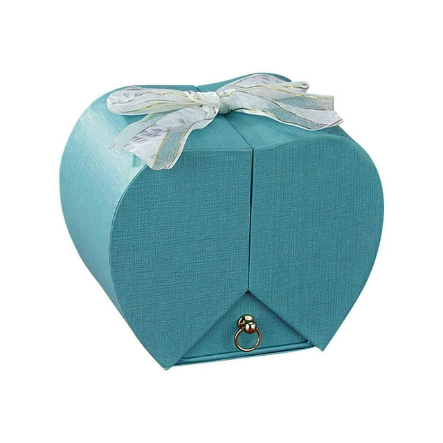 Caja de regalo con forma de rosa, collar, anillo, perfume para San Valentín, Navidad, cumpleaños.