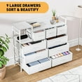 thumbnail image 4 of Commode à 9 Tiroirs avec Prise de Courant, Commode en Bois pour Salon, Couloir, 4 of 9