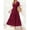 Burgundy-XXL, variant on Burgundy V-Neck Short Sleeve Tiered Maxi Dress With Floral Embossing