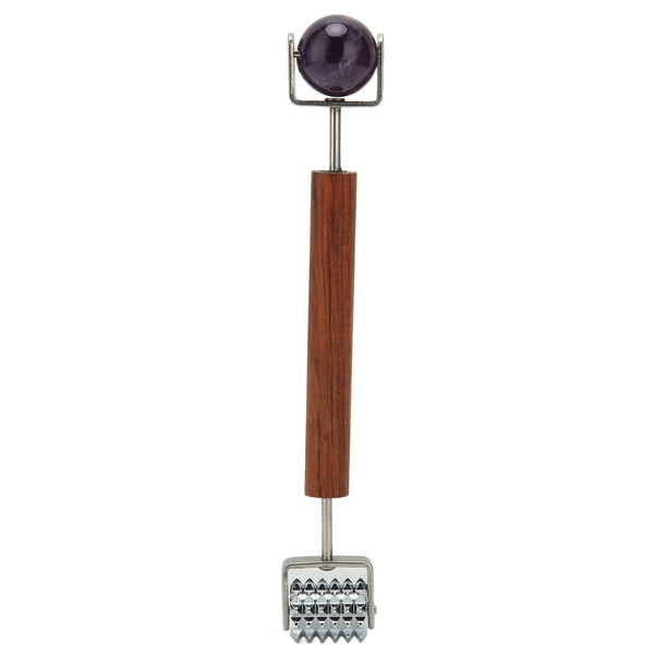 Rodillo facial multifuncional de acero inoxidable con jade para aliviar la tensión muscular, masajeador facial de belleza.
