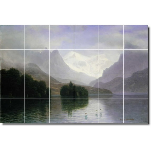 Ceramic Tile Mural-Albert Bierstadt Landscapes Painting 60. 36" w x 24" h using (24) 6 x 6 ceramic tiles
