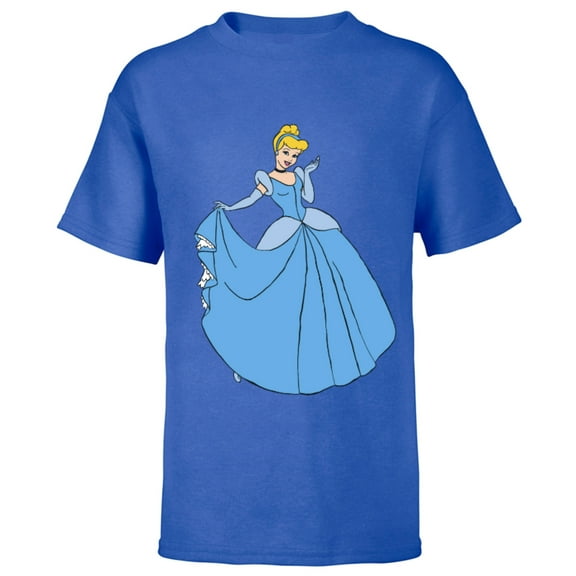 Disney Princess Cinderella in Ballgown Classic T-Shirt - Short Sleeve T-Shirt for Kids - Customized-Royal